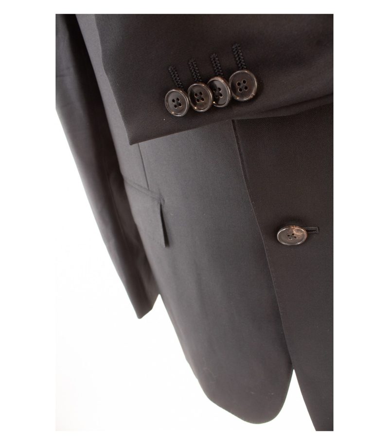 Ermenegildo Zegna Herren SU MISURA Sakko Jackett Gr. 52 L Drop 7 Schwarz Wolle – Foto 5