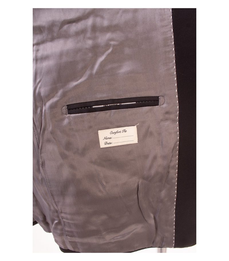 BARUTTI Herren Sakko Jackett Reine Super 150´S Gr. 52 Schwarz Wolle Neu – Foto 10