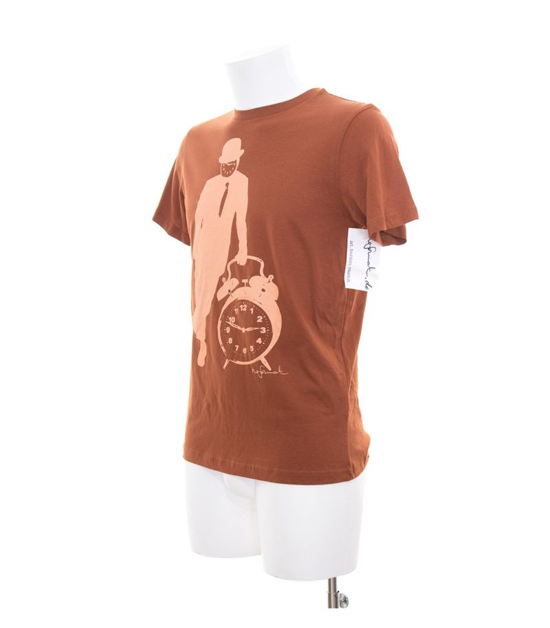 noformat Herren T-Shirt Shirt Gr. S Freizeitshirt Motiv Braun NEU – Foto 2