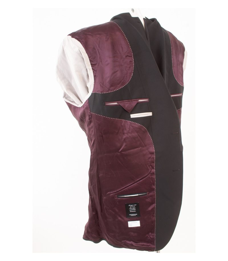MASTERHAND Herren Sakko Jackett Gr. 114 Schwarz Wolle Neu – Foto 10