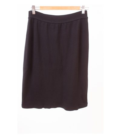 RENA LANGE Damen Rock Strickrock Gr. DE 40 Reine Schwarz Wolle