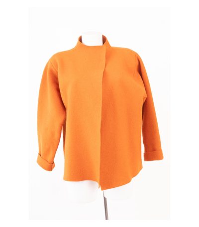 Eileen Fisher Damen Offene Blazer Gelborange Gr. M Reine Wolle