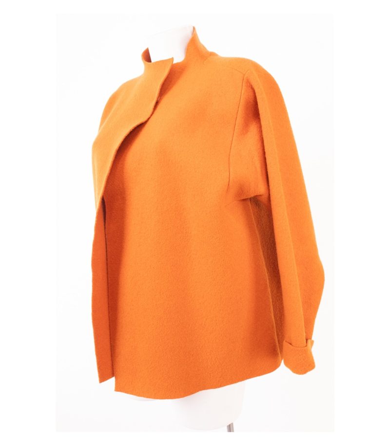 Eileen Fisher Damen Offene Blazer Gelborange Gr. M Reine Wolle – Foto 3