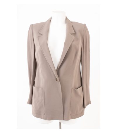 ESCADA Damen Blazer Jackett Graubeige Gr. DE 38 Seide