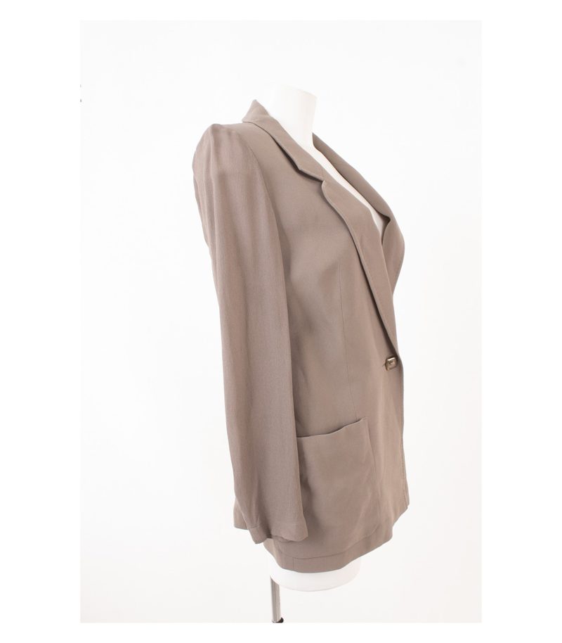 ESCADA Damen Blazer Jackett Graubeige Gr. DE 38 Seide – Foto 2
