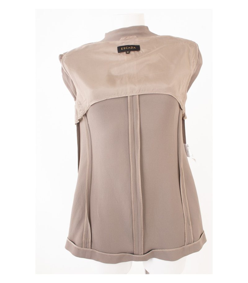 ESCADA Damen Blazer Jackett Graubeige Gr. DE 38 Seide – Foto 6
