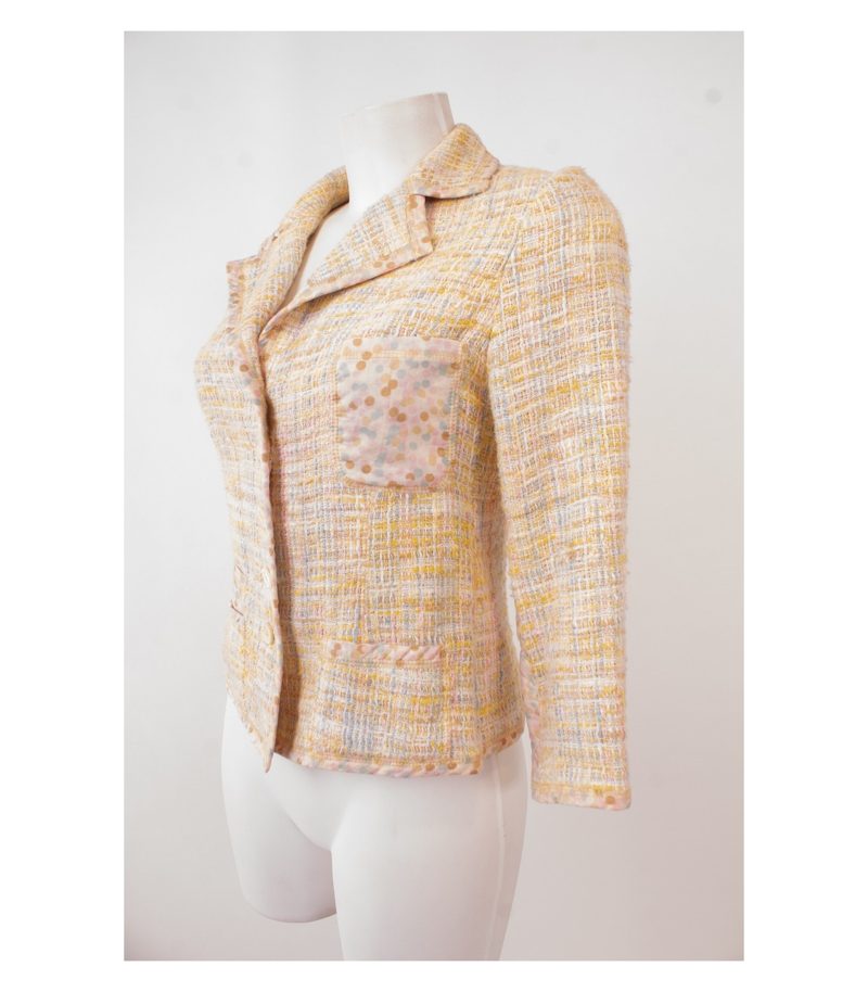 IQ+ Damen Blazer Gr. DE 36 Mehrfarbig Baumwolle Viskose – Foto 3