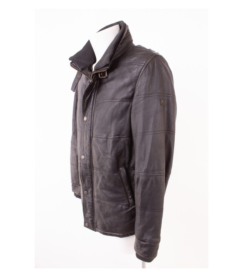 Camel Active Herren Lederjacke Gr. 48 Braun Leder – Foto 3
