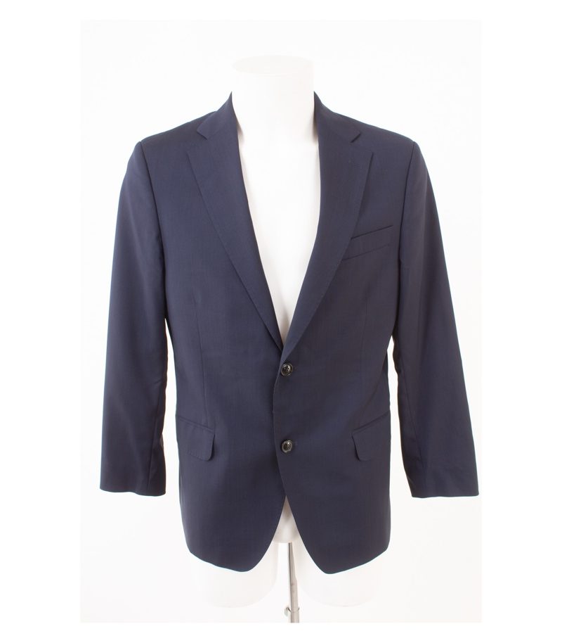 Oscar Jacobson Herren Anzug Sakko Hose Gr. 50 Super 100´S Blau Wolle – Foto 3