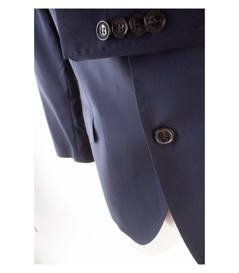 Oscar Jacobson Herren Anzug Sakko Hose Gr. 50 Super 100´S Blau Wolle – Foto 5