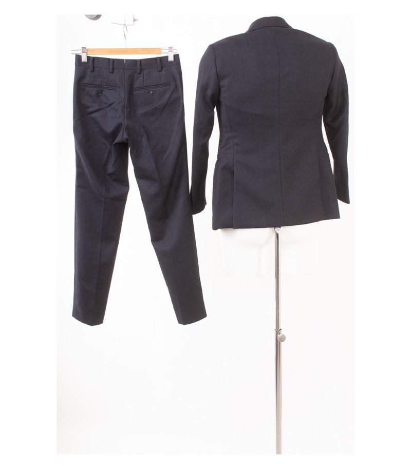 SUITSUPPLY Herren 3 tgl.. Anzug Sakko Hose Weste Blau-Schwarz Gr. 42 Reine Wolle – Foto 2