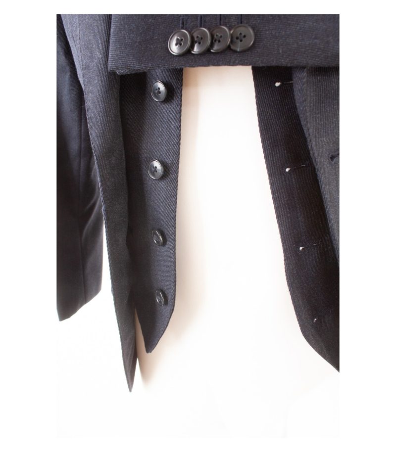 SUITSUPPLY Herren 3 tgl.. Anzug Sakko Hose Weste Blau-Schwarz Gr. 42 Reine Wolle – Foto 6