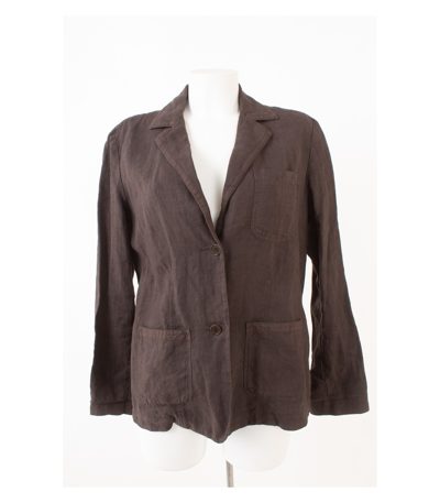 ETRO MILANO Damen Blazer Sommer- Jackett Gr. IT 48 DE 42 Braun Leinen
