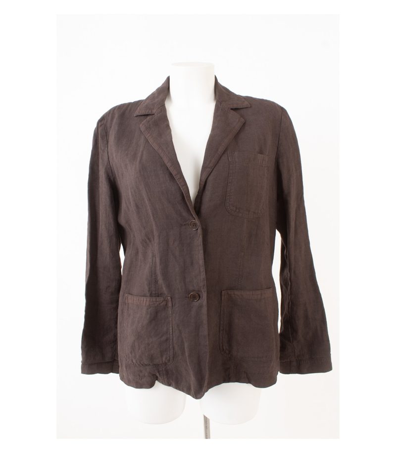 ETRO MILANO Damen Blazer Sommer- Jackett Gr. IT 48 DE 42 Braun Leinen – Foto 1
