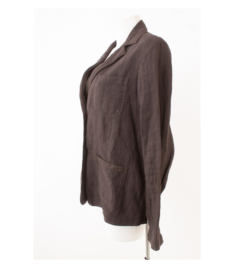 ETRO MILANO Damen Blazer Sommer- Jackett Gr. IT 48 DE 42 Braun Leinen – Foto 3