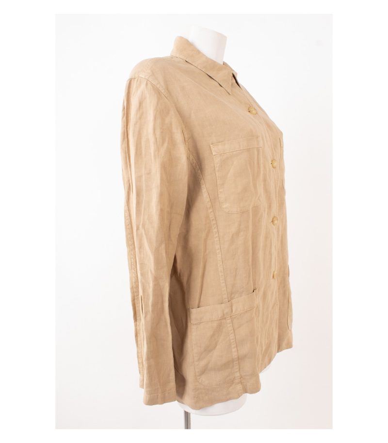 ETRO MILANO Damen Blazer Sommer- Jackett Gr. IT 48 DE 42 Beige Leinen – Foto 2