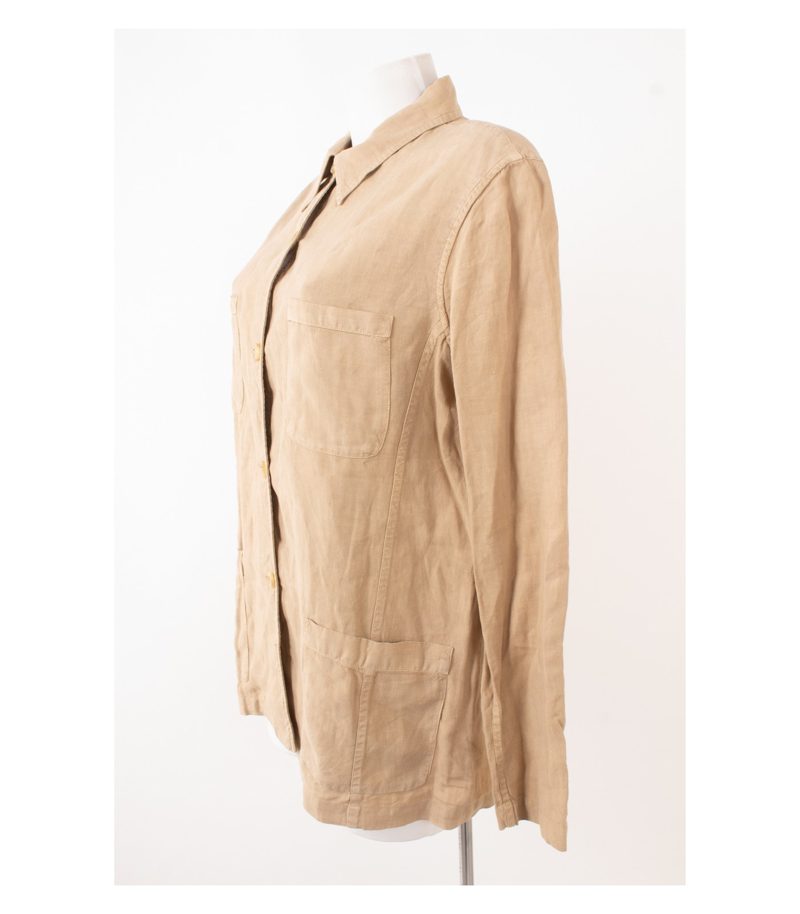 ETRO MILANO Damen Blazer Sommer- Jackett Gr. IT 48 DE 42 Beige Leinen – Foto 3