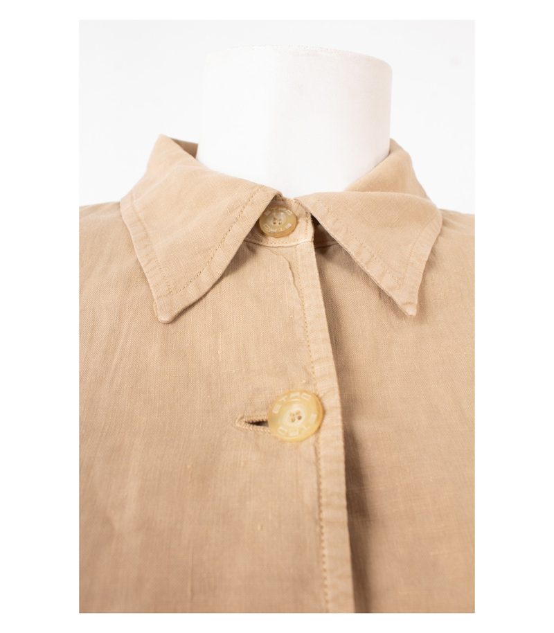 ETRO MILANO Damen Blazer Sommer- Jackett Gr. IT 48 DE 42 Beige Leinen – Foto 6