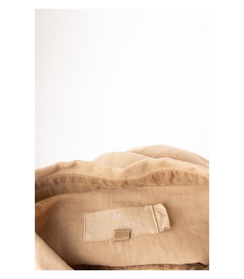 ETRO MILANO Damen Blazer Sommer- Jackett Gr. IT 48 DE 42 Beige Leinen – Foto 7