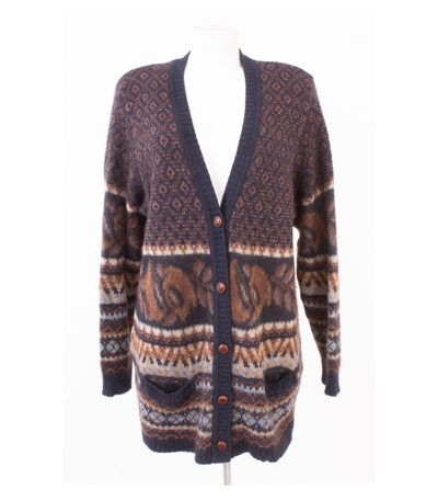 MÄRZ Damen Strickjacke Pullover Gr. DE 44 Mehrfarbig Mohair Wolle Seide
