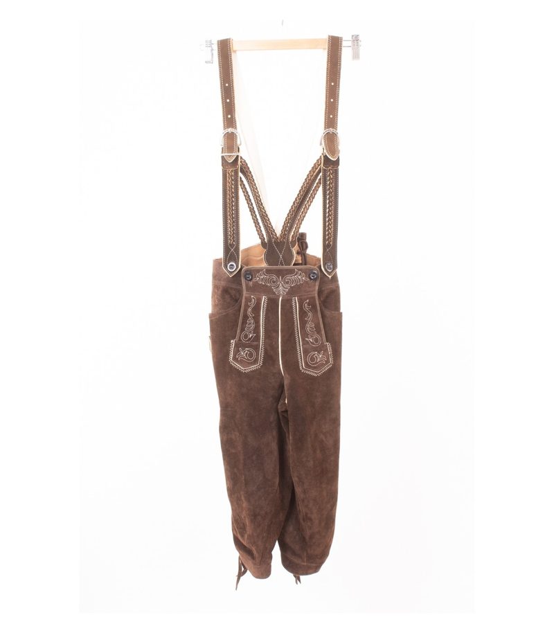 Meindl Herren Trachtenhose Lederhose Kniebundhose Trägern Gr. M Wildleder – Foto 3