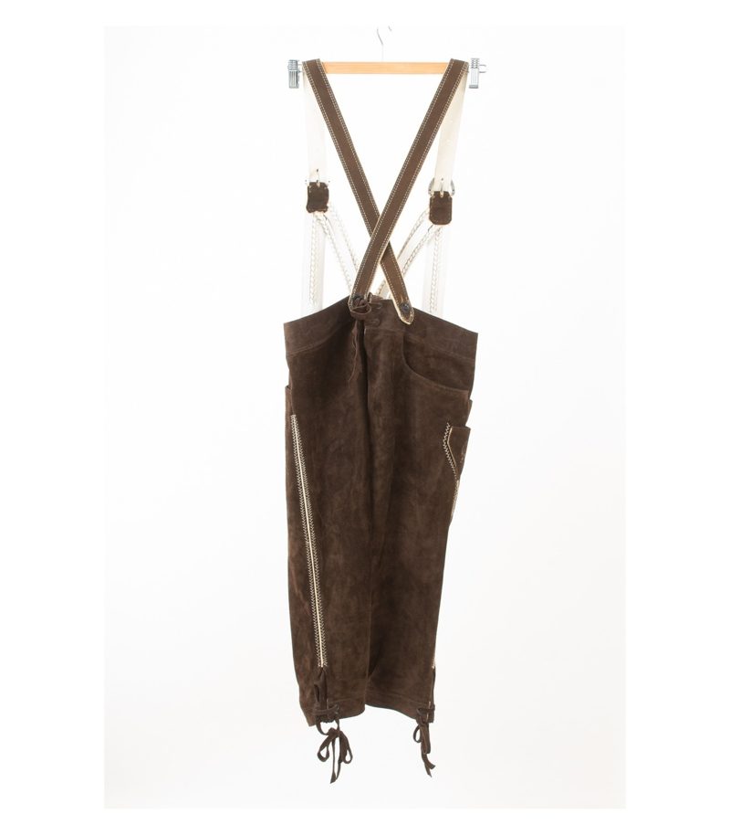Meindl Herren Trachtenhose Lederhose Kniebundhose Trägern Gr. M Wildleder – Foto 4