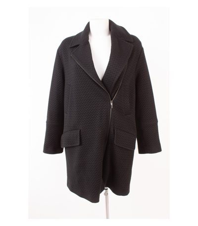 Laurèl Damen Übergangsmantel Jacke Zickzack Muster Gr. DE 36 Schwarz