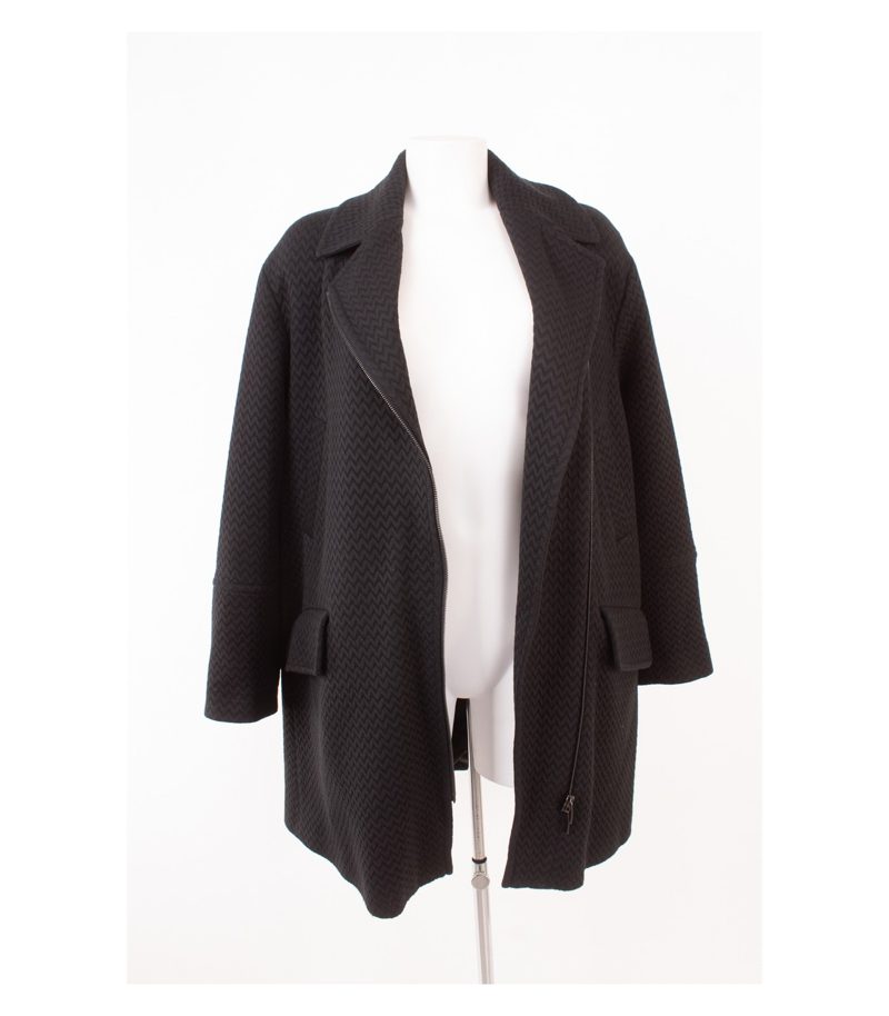 Laurèl Damen Übergangsmantel Jacke Zickzack Muster Gr. DE 36 Schwarz – Foto 6