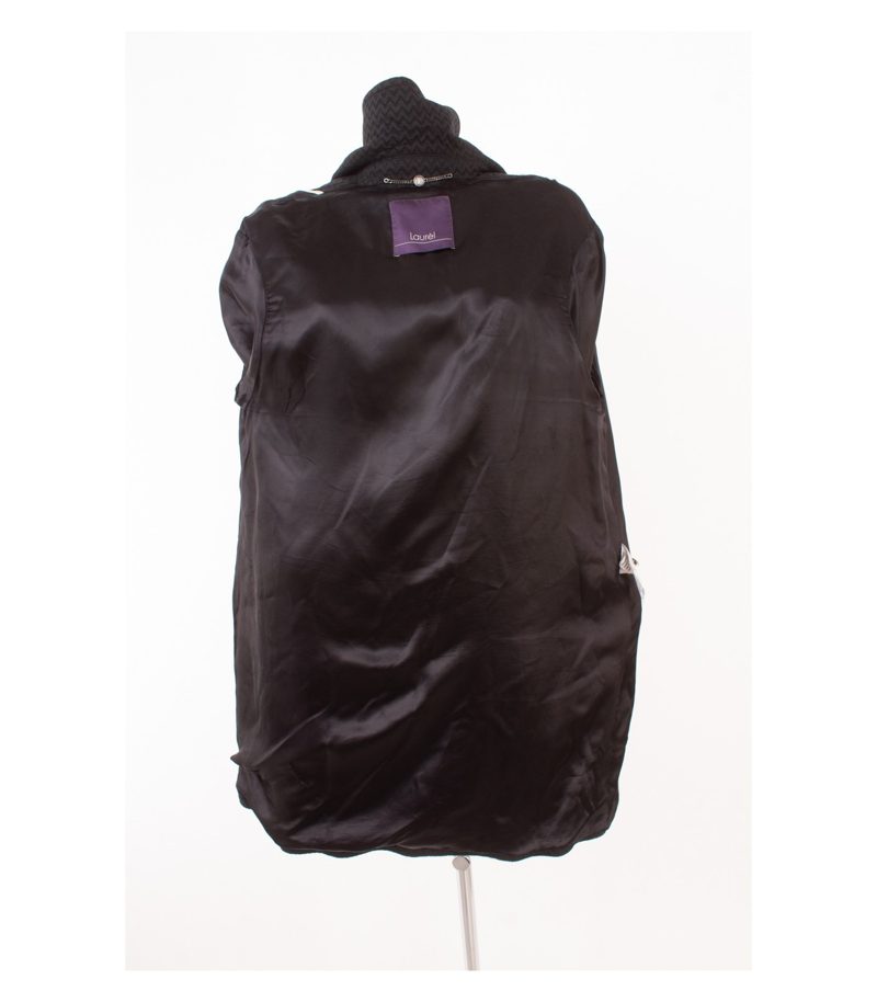 Laurèl Damen Übergangsmantel Jacke Zickzack Muster Gr. DE 36 Schwarz – Foto 7