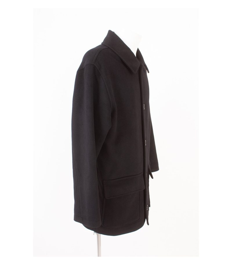 Peter Ashford Herren Mantel Kurzmantel Winterjacke Gr. 52 Schwarz Wolle Angora – Foto 2