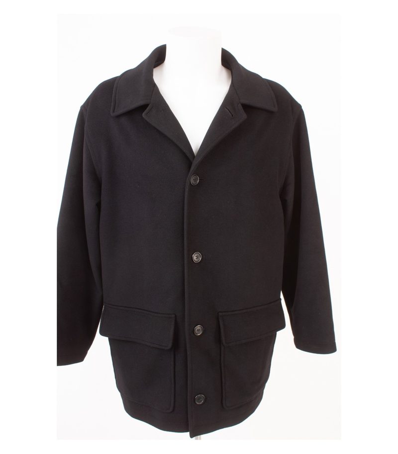 Peter Ashford Herren Mantel Kurzmantel Winterjacke Gr. 52 Schwarz Wolle Angora – Foto 5