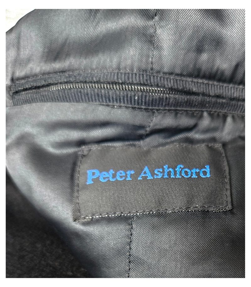 Peter Ashford Herren Mantel Kurzmantel Winterjacke Gr. 52 Schwarz Wolle Angora – Foto 8