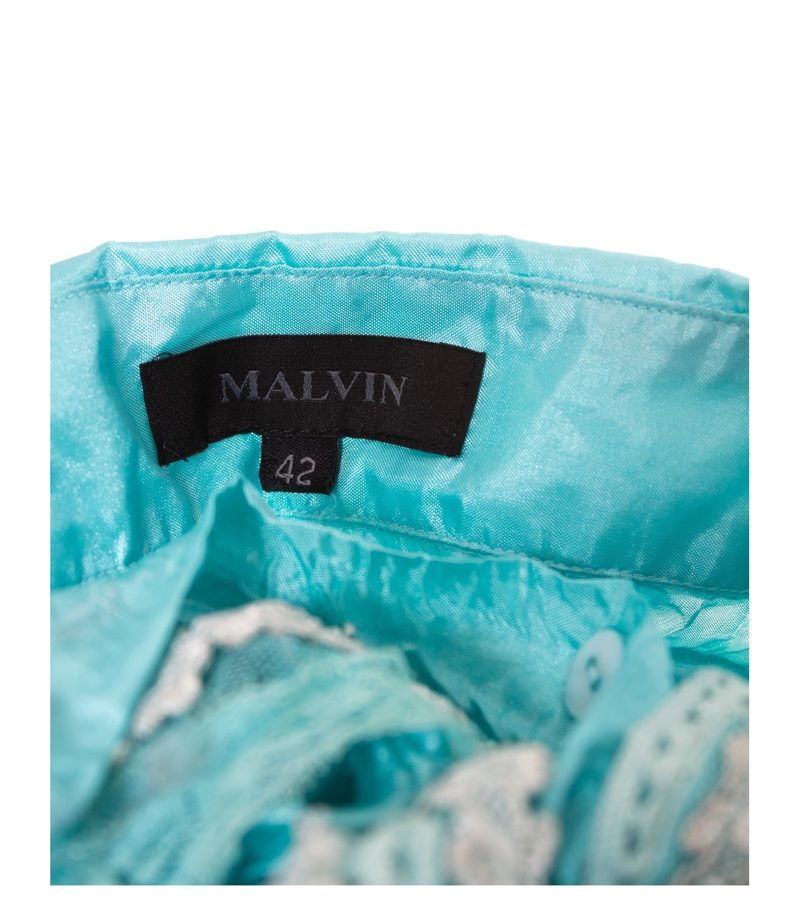 MALVIN Damen Bluse Shirt Gr. DE 42 Crash Türkisblau – Foto 4