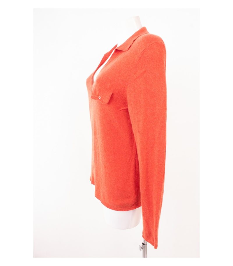 Eric Bompard Damen Pullover 30% V-Ausschnitt Kragen Gr. XL 70% Kaschmir Seide – Foto 3