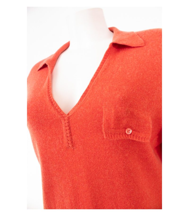 Eric Bompard Damen Pullover 30% V-Ausschnitt Kragen Gr. XL 70% Kaschmir Seide – Foto 5