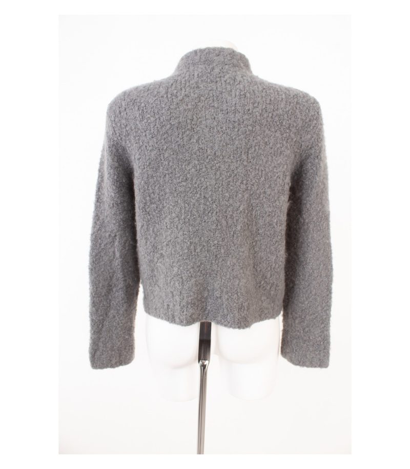 Schumacher Damen Strickjacke Gr. 4 L (DE 42, Long) Grau Mohair Wolle – Foto 4