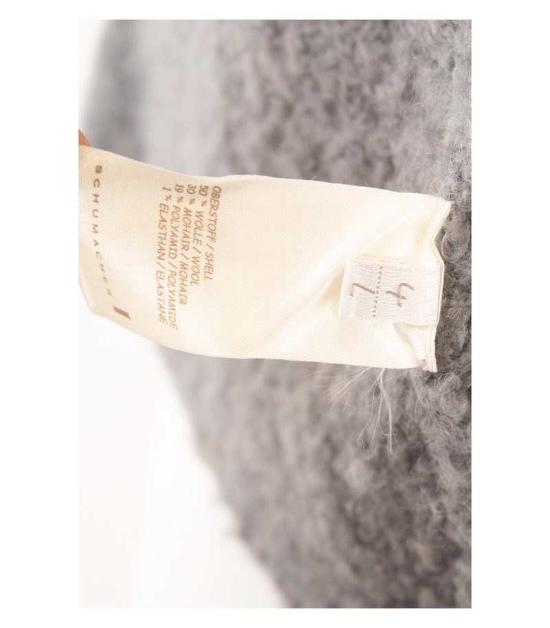 Schumacher Damen Strickjacke Gr. 4 L (DE 42, Long) Grau Mohair Wolle – Foto 8