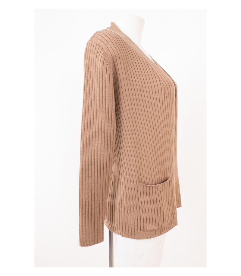 Madeleine Damen Twinset Strickjacke + Pullunder 100% Gr. 36/38 Beige Wolle – Foto 2