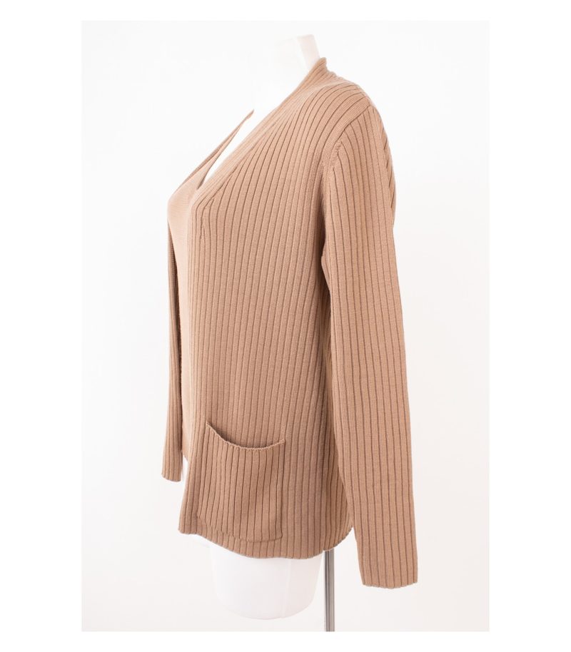 Madeleine Damen Twinset Strickjacke + Pullunder 100% Gr. 36/38 Beige Wolle – Foto 3