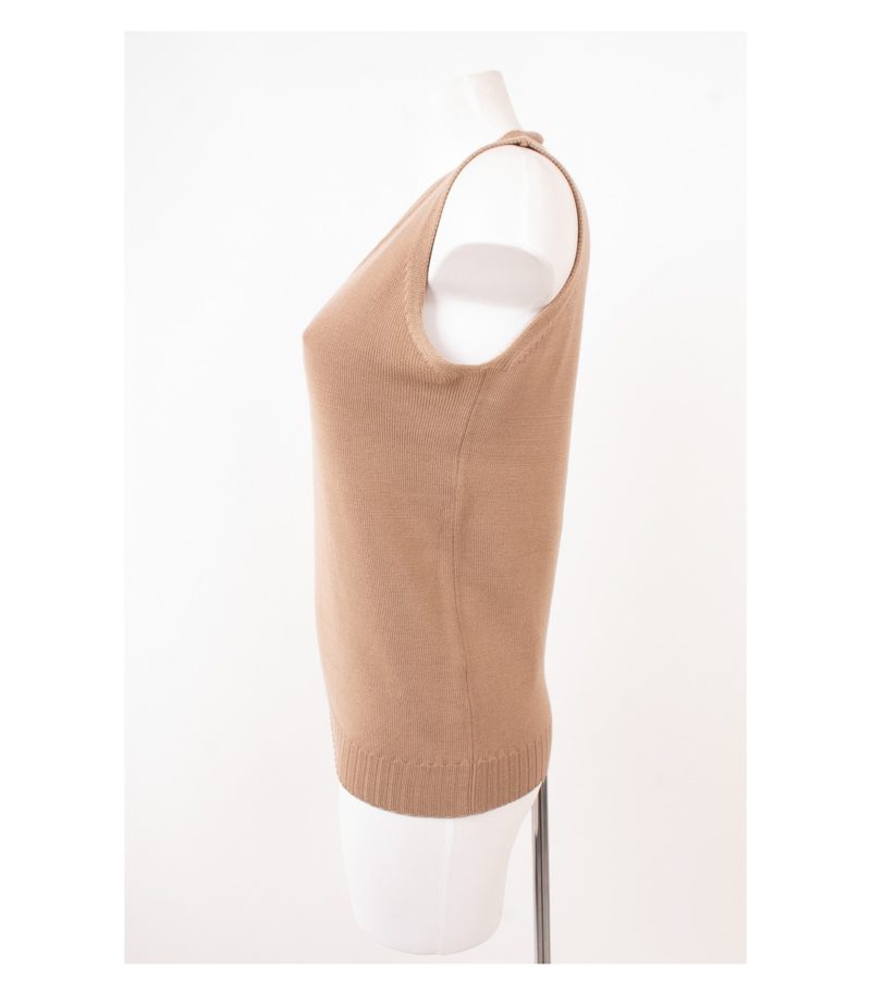 Madeleine Damen Twinset Strickjacke + Pullunder 100% Gr. 36/38 Beige Wolle – Foto 7