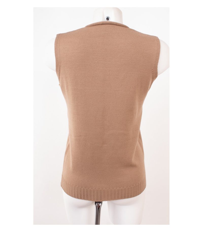 Madeleine Damen Twinset Strickjacke + Pullunder 100% Gr. 36/38 Beige Wolle – Foto 8
