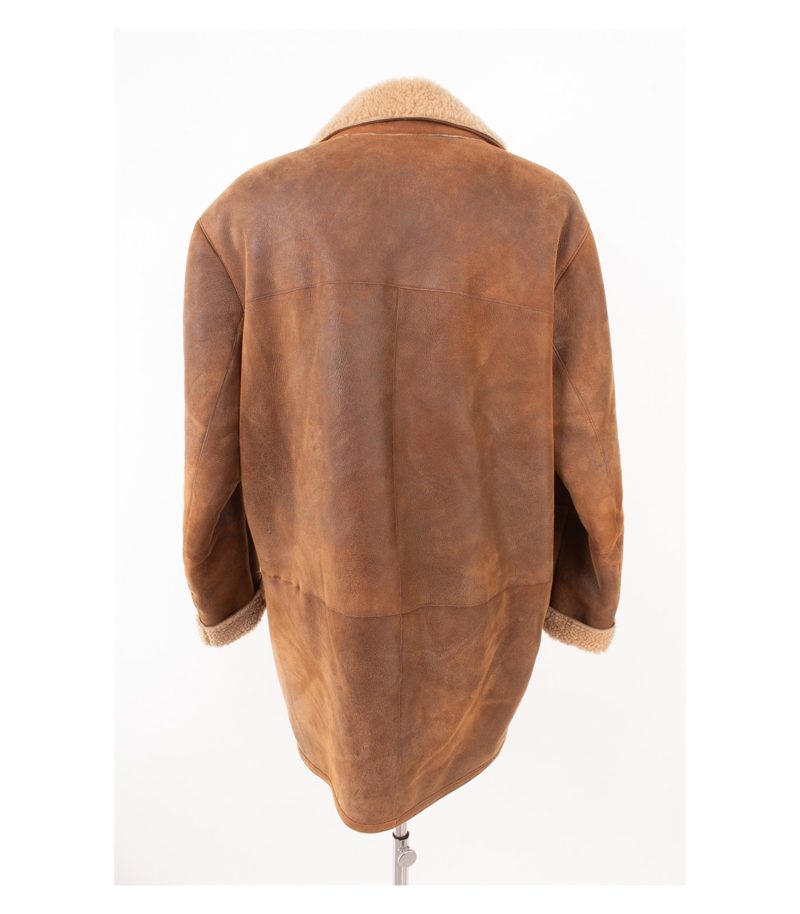 Pearlwood Herren Mantel – Leder-Shearling/Lammfellmantel – Gr. 54/XL Braun – Foto 4