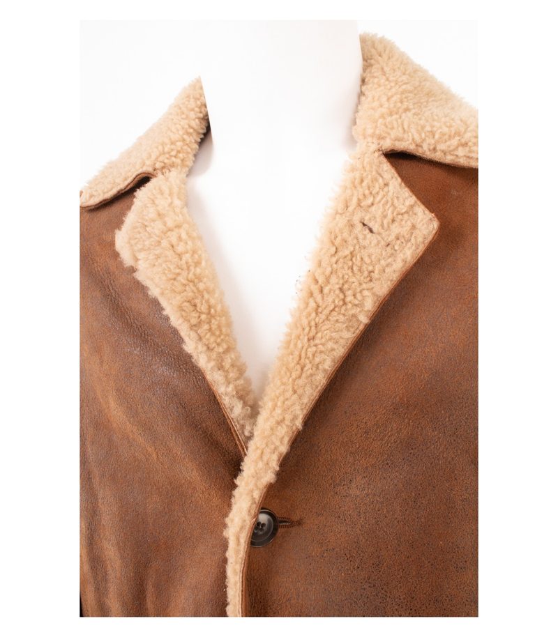 Pearlwood Herren Mantel – Leder-Shearling/Lammfellmantel – Gr. 54/XL Braun – Foto 5