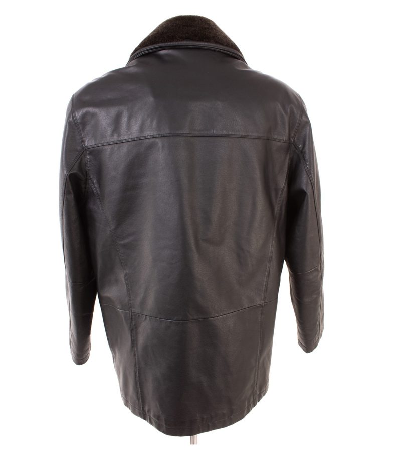 Armand Thiery Herren Lederjacke Winter Gr. S Fellkragen Warm Schwarz Echtleder – Foto 4