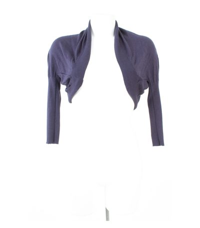 Tara Jarmon Damen Bolero – 3/4-Arm Gr. M – Lila Seide Kaschmir