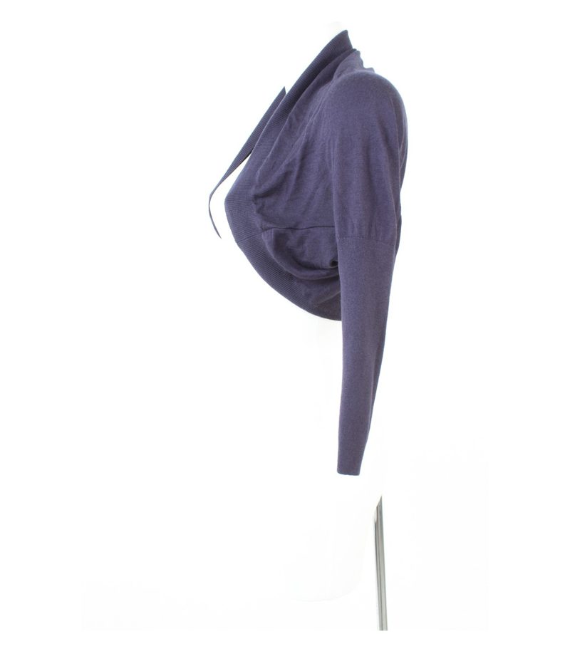 Tara Jarmon Damen Bolero – 3/4-Arm Gr. M – Lila Seide Kaschmir – Foto 3