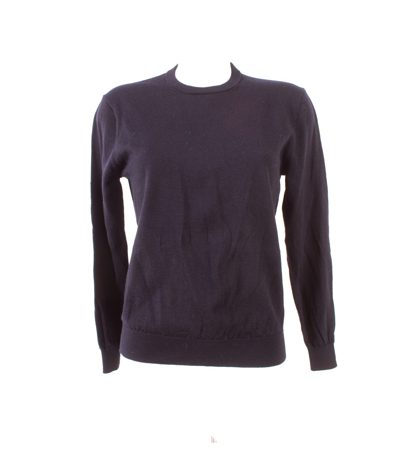 Suitsupply Damen Pullover Reine Merinowolle Feinstrick Rundhals Gr. M Blau Wolle