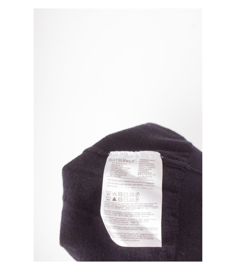 Suitsupply Damen Pullover Reine Merinowolle Feinstrick Rundhals Gr. M Blau Wolle – Foto 6