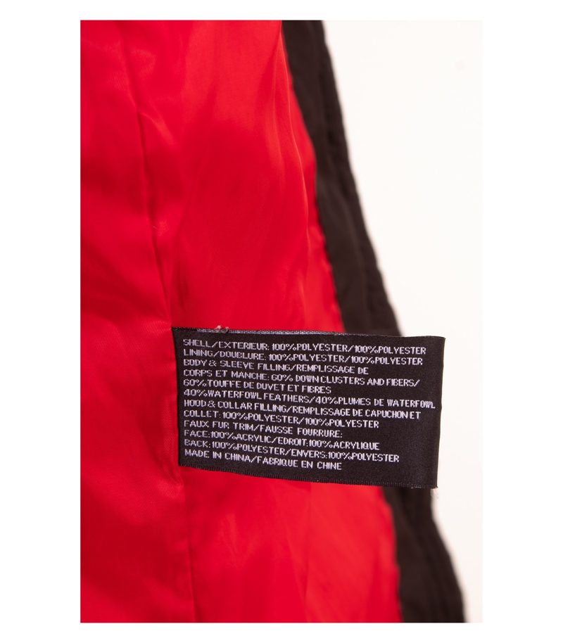 DKNY Damen - Mantel Wintermantel Jacke Kapuze Kunstfell Gr. M Braun Daunen – Foto 10