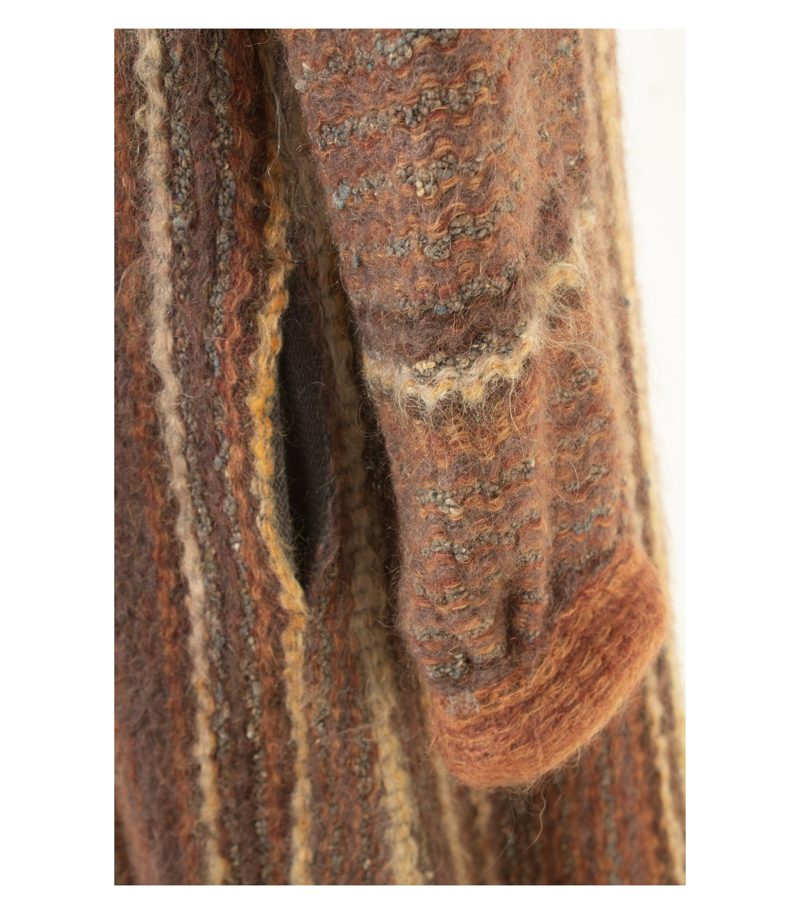 Kay Cosserat Damen Mantel Strickmantel Gr.EU38 Mohair Wolle Fuchs Pelz gefüttert – Foto 5